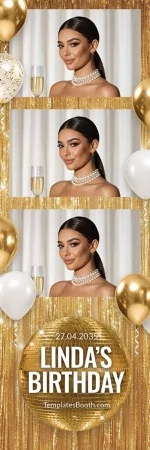 Free Gold Party Photo Booth Template
