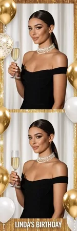 Free Gold Party Photo Booth Template