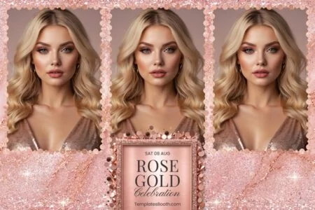 Rose Gold Party Photo Booth Template