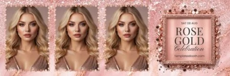 Rose Gold Party Photo Booth Template