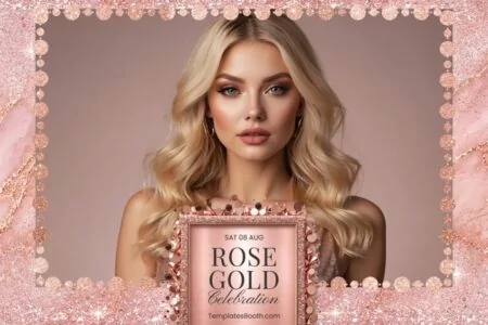 Rose Gold Party Photo Booth Template