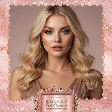 Rose Gold Party Photo Booth Template