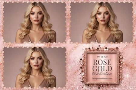 Rose Gold Party Photo Booth Template