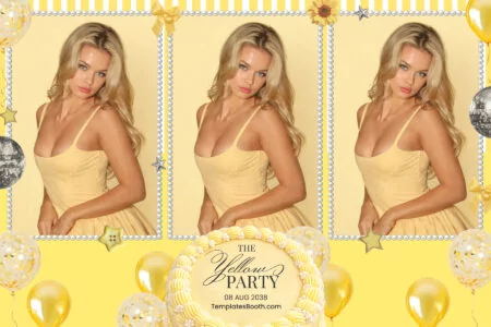 Yellow Party Photo Booth Template