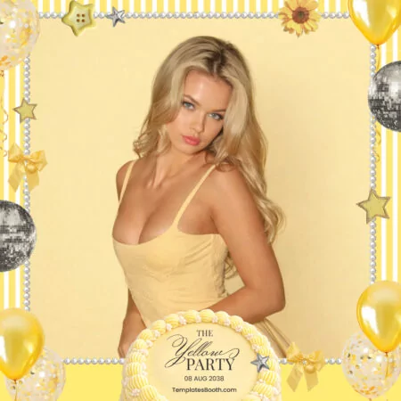 Yellow Party Photo Booth Template