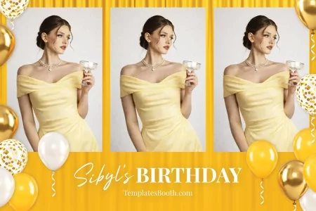 Yellow Party Photo Booth Template