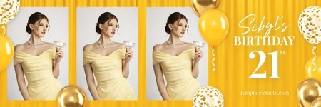 Yellow Party Photo Booth Template