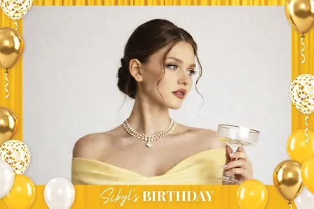 Yellow Party Photo Booth Template
