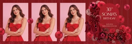 Red Party Photo Booth Template