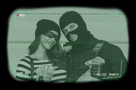 CCTV Heist Photo Booth Template