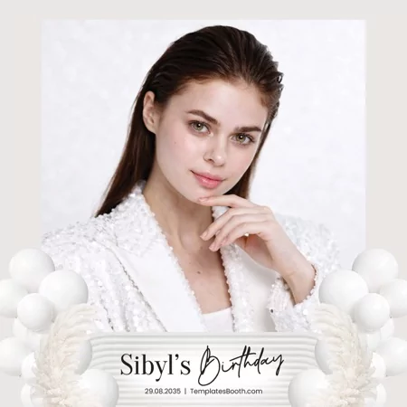 White Party Photo Booth Template