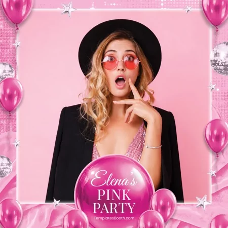 Pink Party Photo Booth Template
