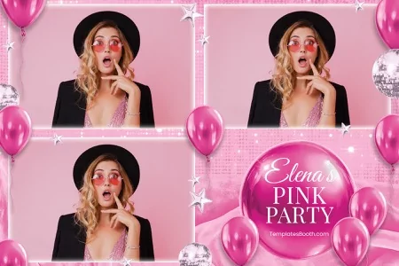 Pink Party Photo Booth Template