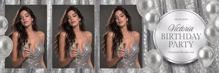 Silver Party Photo Booth Template