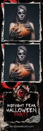 Modèle Midnight Fear de fête d’Halloween pour photobooth – Bande photo 2x6