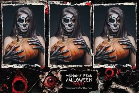 Midnight Fear Halloween Party Photo Booth Template