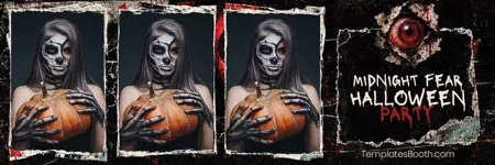 Midnight Fear Halloween Party Photo Booth Template