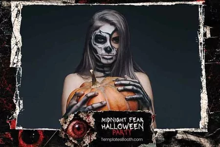 Midnight Fear Halloween Party Photo Booth Template