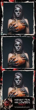 Modèle Midnight Fear de fête d’Halloween pour photobooth – Bande photo 2x6