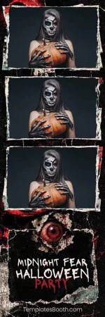 Modèle Midnight Fear de fête d’Halloween pour photobooth – Bande photo 2x6