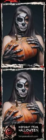 Modèle Midnight Fear de fête d’Halloween pour photobooth – Bande photo 2x6