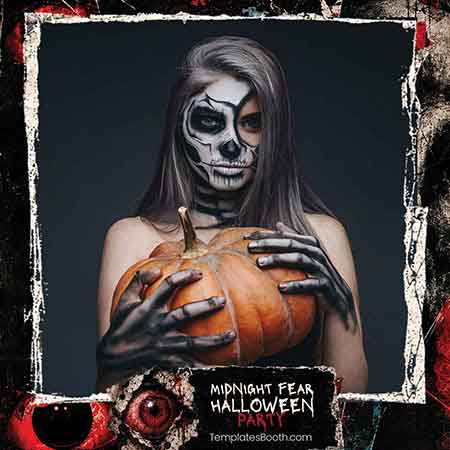 Midnight Fear Halloween Party Photo Booth Template