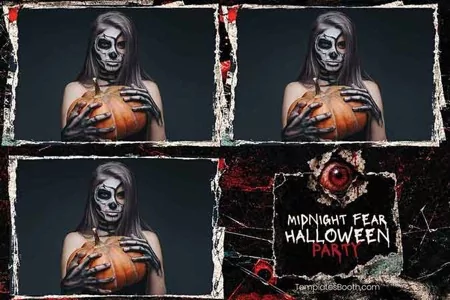 Midnight Fear Halloween Party Photo Booth Template