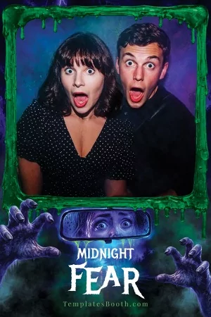 Modèle Halloween Fear pour photobooth – Carte postale 4x6 (portrait)