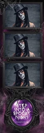 Modèle de soirée effrayante pour photobooth – Bande photo 2x6