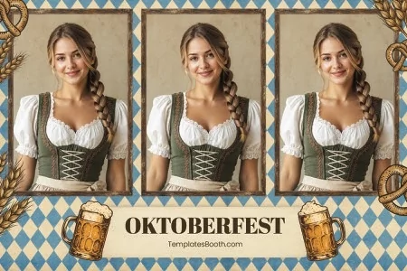 Vintage Oktoberfest Photo Booth Template