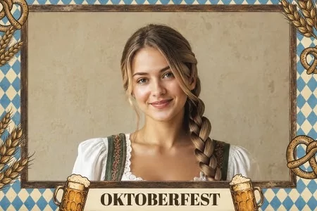 Vintage Oktoberfest Photo Booth Template
