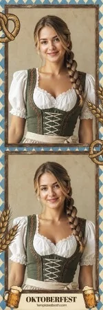 Modèle Oktoberfest vintage pour photobooth – Bande photo 2x6