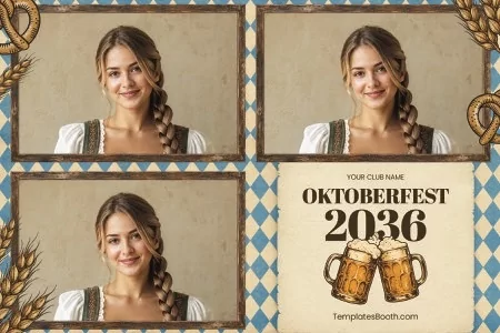 Vintage Oktoberfest Photo Booth Template