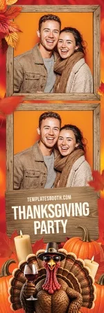Modèle de fête de Thanksgiving pour photobooth – Bande photo 2x6