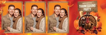 Modèle de fête de Thanksgiving pour photobooth – 2x6 horizontal