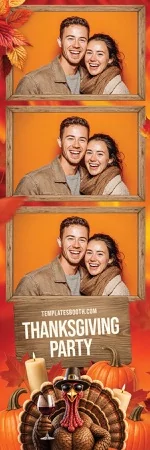 Modèle de fête de Thanksgiving pour photobooth – Bande photo 2x6