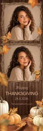Modèles Thanksgiving rustiques pour photobooth – Bande photo 2x6