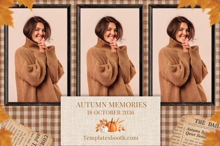 Modèle de festival d’automne pour photobooth – Carte postale 4x6 (paysage)