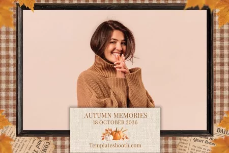 Modèle de festival d’automne pour photobooth – Carte postale 4x6 (paysage)