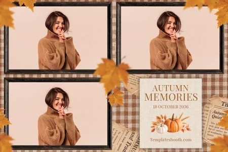 Modèle de festival d’automne pour photobooth – Carte postale 4x6 (paysage)