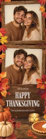 Modèle de fête de Thanksgiving pour photobooth – Bande photo 2x6