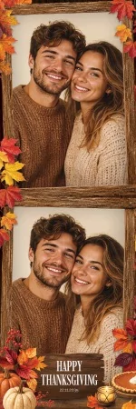 Modèle de fête de Thanksgiving pour photobooth – Bande photo 2x6