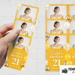 Yellow Party Photo Booth Template Preview