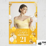 Yellow Party Photo Booth Template Preview