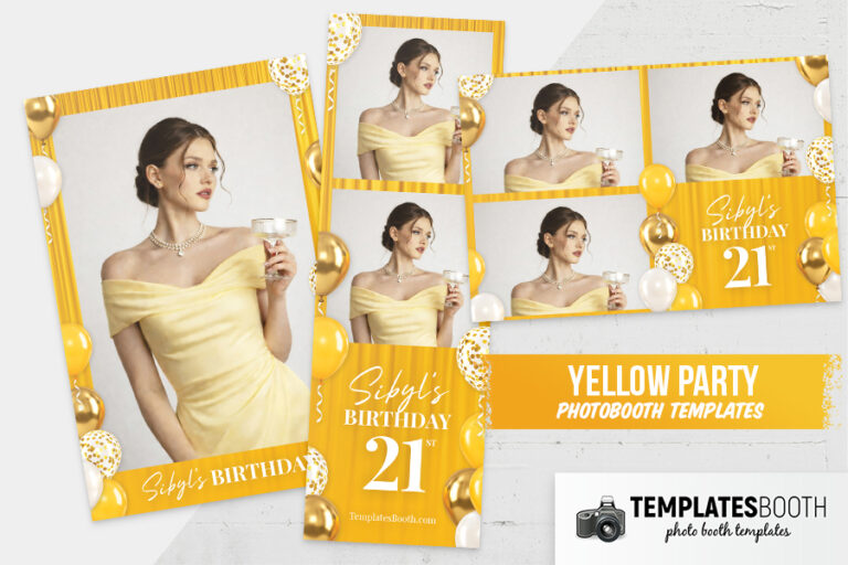 Yellow Party Photo Booth Template