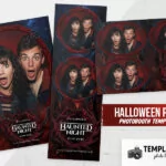 Aperçu du modèle Halloween Nuit hantée pour photobooth