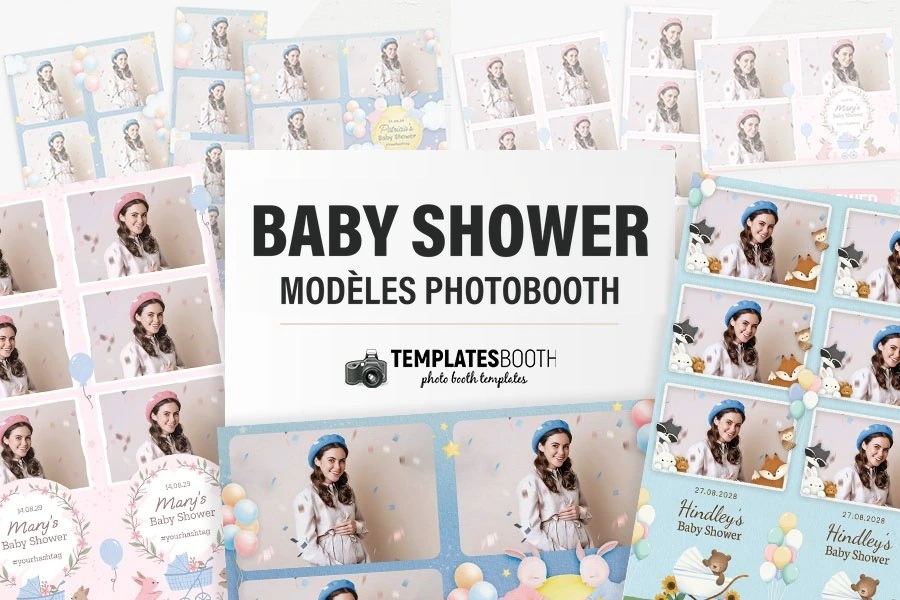 Modèles de baby shower pour photobooth
