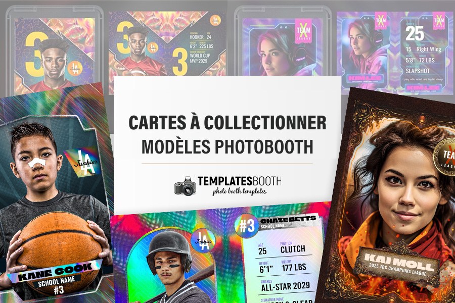 Modèles de cartes à collectionner pour photobooth