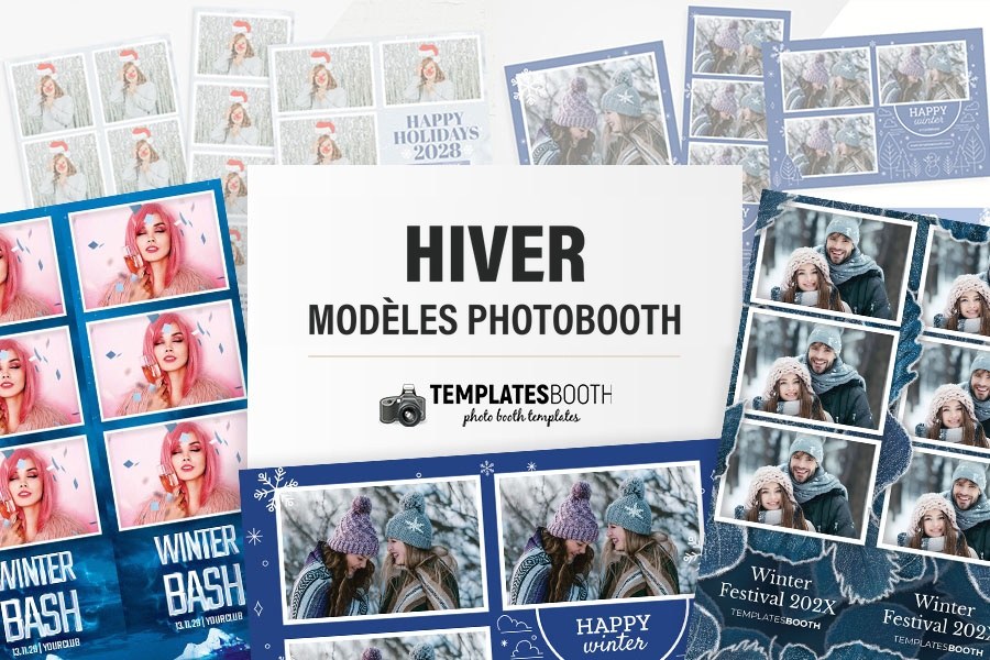 Modèles d’hiver pour photobooth