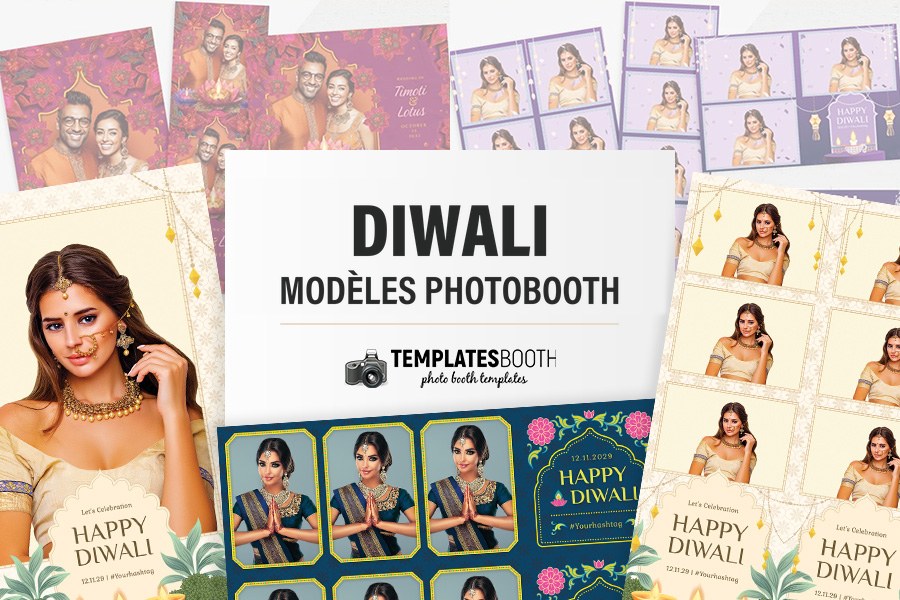 Modèles Diwali pour photobooth
